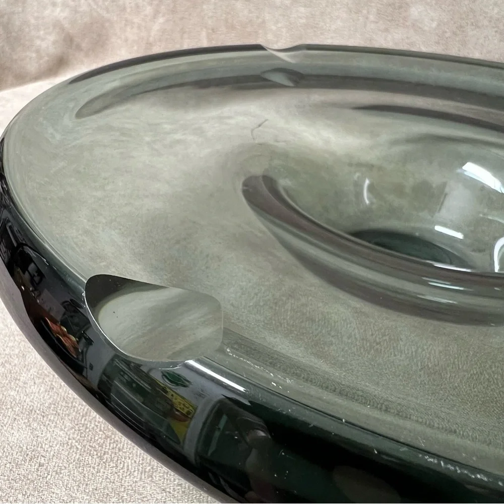 A.D. Copier - Glasfabriek Leerdam - Heavy glass dish, CA 1937 - Glass